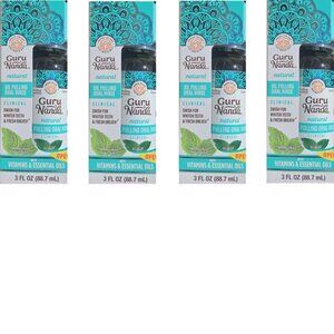 Guru Nanda Coconut Mint Pulling Natural Whitening Oral Rinse 3oz 4PK 3/26
